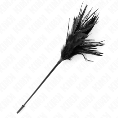Kink - múltiplas penas de cócegas pretas 45 cm kink impact & touch caliente. Pt