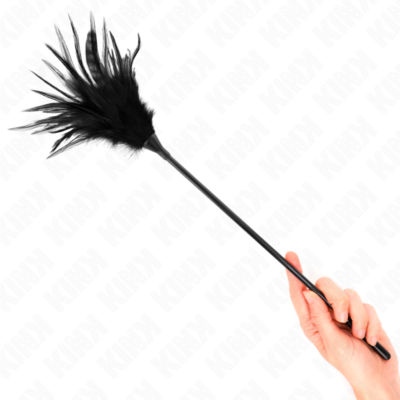 Kink - múltiplas penas de cócegas pretas 45 cm kink impact & touch caliente. Pt