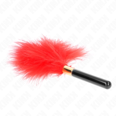 Kink - penas de cócegas metal dourado vermelho 18 cm - image 3