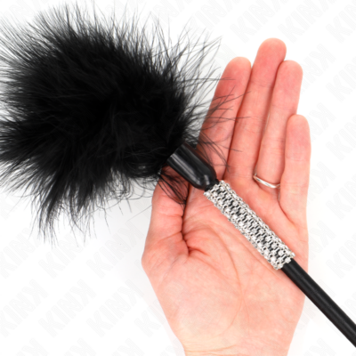 Kink - penas de cócegas com cabo de strass 50 cm kink impact & touch caliente. Pt