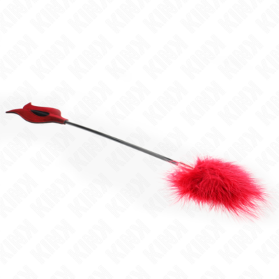 Kink - penas de cócegas com remo forma de rosa 8 cm kink impact & touch caliente. Pt