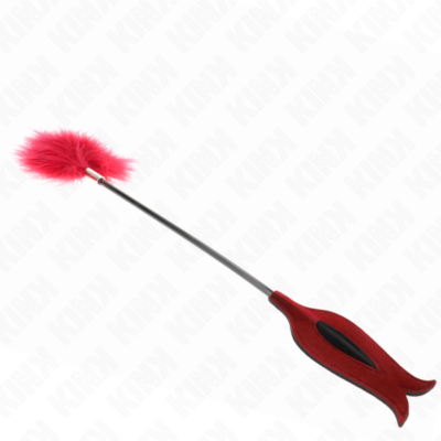 Kink - penas de cócegas com remo forma de rosa 8 cm kink impact & touch caliente. Pt