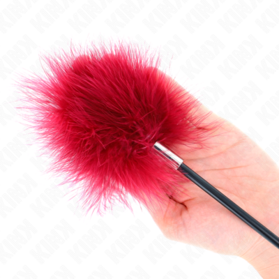 Kink - penas de cócegas com remo forma de rosa 8 cm kink impact & touch caliente. Pt