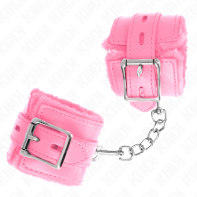Alternative view of KINK - PULSO FORRO DE PELE COM FUROS QUADRADOS ROSA E CINTO ROSA AJUSTÁVEL 17-29 CM X 6 CM