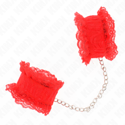 Alternative view of KINK - PUNHOS ELÁSTICOS DE RENDA VERMELHO