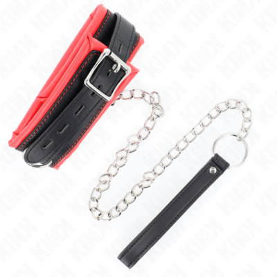 Kink - colar pesado com cinto 65 cm modelo 3 ajustável 36,5-50 cm kink collar & gag caliente. Pt