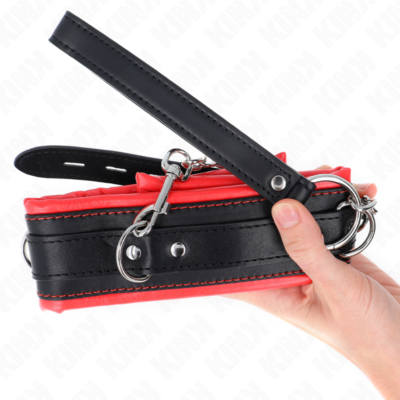 Kink - colar pesado com cinto 65 cm modelo 3 ajustável 36,5-50 cm kink collar & gag caliente. Pt