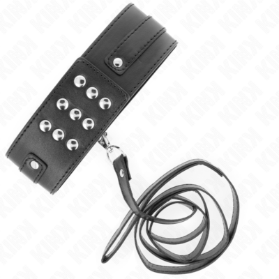 Kink - colar com cinto 116 cm modelo 1 ajustável 36-43 cm x 5 cm kink collar & gag caliente. Pt