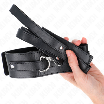 Kink - colar com cinto 116 cm modelo 1 ajustável 36-43 cm x 5 cm kink collar & gag caliente. Pt