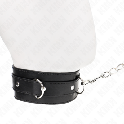 Kink - colar com cinto 65 cm com alça preta 54 x 4,5 cm kink collar & gag caliente. Pt