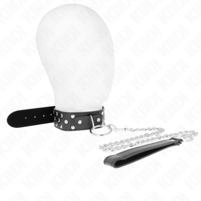 Kink - colar de alça de rebite de anel com cinto 65 cm preto ajustável 36-50 cm x 3,8 cm kink collar & gag caliente. Pt