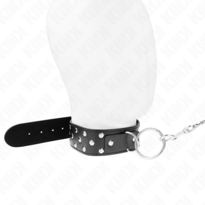Alternative view of KINK - COLAR DE ALÇA DE REBITE DE ANEL COM CINTO 65 CM PRETO AJUSTÁVEL 36-50 CM X 3,8 CM