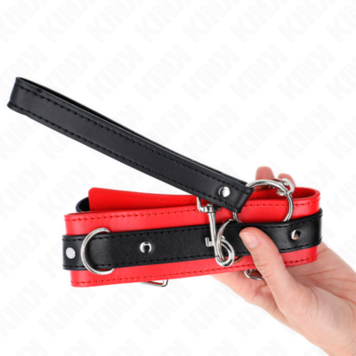 Kink - colar modelo básico com trela 65 cm modelo 3 vermelho 53 x 5 cm kink collar & gag caliente. Pt