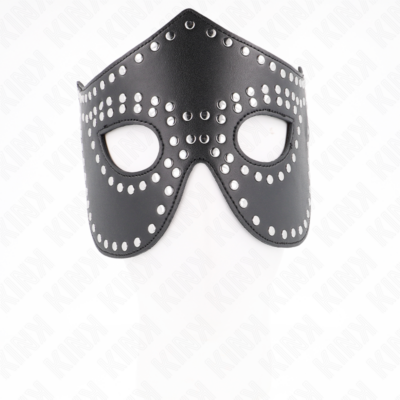 Kink - máscara de couro com rebites modelo 2 30 x 12 cm kink masked allure caliente. Pt