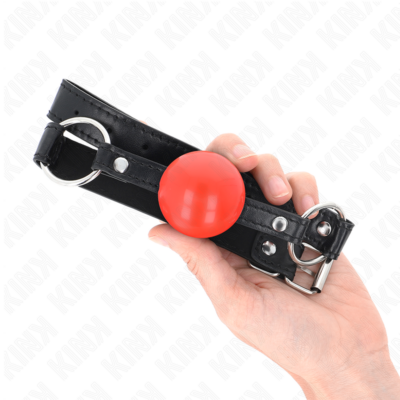 Kink - bola tpe vermelha mordaça 4 cm 60 x 2 cm kink collar & gag caliente. Pt