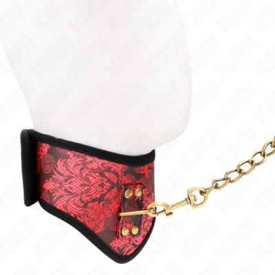 Kink - colar modelo scandal com alça de renda 75 cm 44 x 10 cm kink collar & gag caliente. Pt