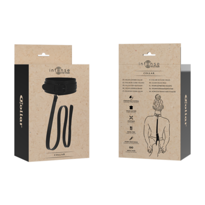 Intense - fetish colar de couro vegano intense fetish caliente. Pt