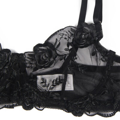 SUBBLIME - CONJUNTO DE 3 PEAS SUTI + TANGA + LIGA ESTAMPADO FLORAL PRETO S/M 24 Subblime - conjunto de 3 peas suti + tanga + liga estampado floral preto s/m subblime sets caliente. Pt