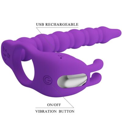 Pretty love - blackney anéis para pênis com plug vibrador pretty love caliente. Pt