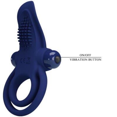 Pretty love - bronson anel duplo com vibrao azul pretty love male caliente. Pt