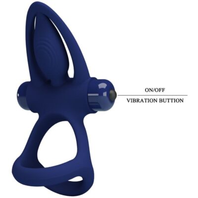 Pretty love - mat anel duplo com vibrao e estimulador azul pretty love male caliente. Pt