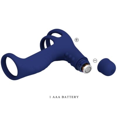Pretty love - anel vibrante elish com extenso azul pretty love male caliente. Pt