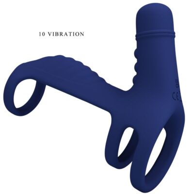 Pretty love - anel vibrante elish com extenso azul pretty love male caliente. Pt