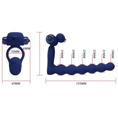 Pretty love - ajmal anel vibrador com plug azul pretty love male caliente. Pt