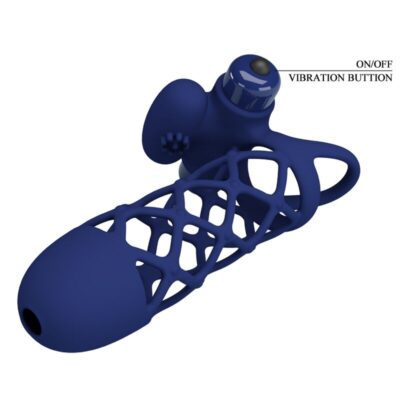 Pretty love - giann anel vibrador com bainha de silicone azul pretty love male caliente. Pt