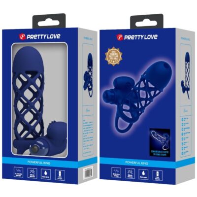 Pretty love - giann anel vibrador com bainha de silicone azul pretty love male caliente. Pt