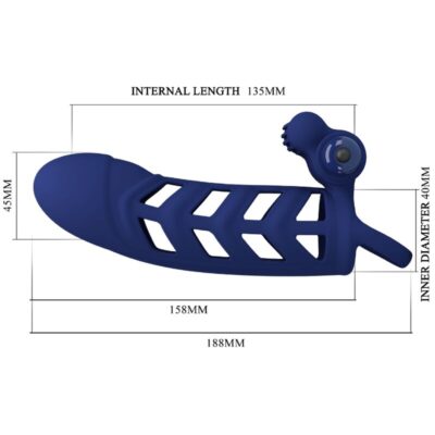 Pretty love - altaf anel vibrador com bainha de silicone azul pretty love male caliente. Pt