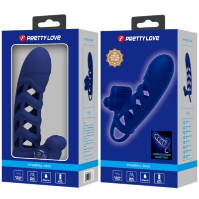 Pretty love - altaf anel vibrador com bainha de silicone azul pretty love male caliente. Pt