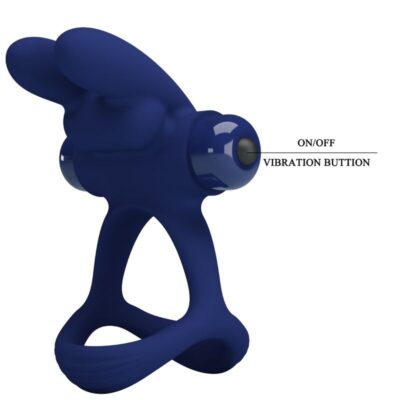 Pretty love - francisco anel vibrante duplo coelho azul pretty love male caliente. Pt