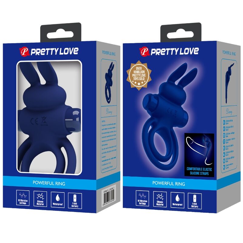 PRETTY LOVE - DAREY ANEL VIBRANTE DUPLO COELHO AZUL 9 Pretty love - darey anel vibrante duplo coelho azul - image 9
