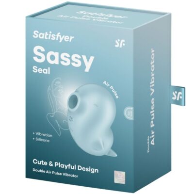 Satisfyer - sassy seal estimulador e vibrador azul satisfyer air pulse caliente. Pt