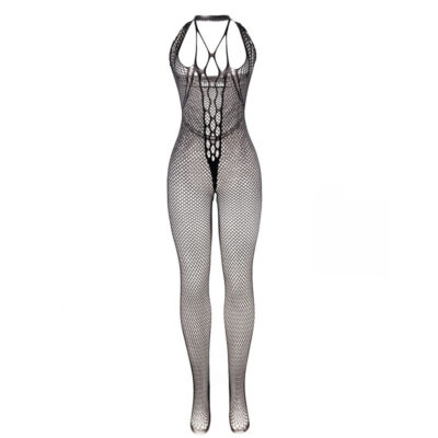 Subblime - 951788 bodystocking longo de rede com tiras no peito e nas costas preto tamanho único subblime bodystockings caliente. Pt