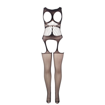 Subblime - 951900 bodystocking sem fundo de rede com copa e ombros abertos preto tamanho único subblime bodystockings caliente. Pt