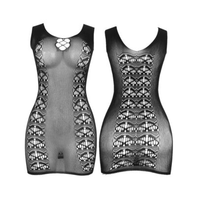 Subblime - 952167 curto elstico fishnet vestido preto tamanho único subblime dresses caliente. Pt