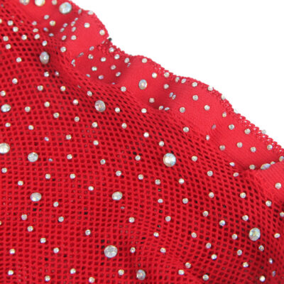 Subblime - 952181 bodystocking de rede com luvas e diamantes vermelho tamanho único subblime bodystockings caliente. Pt