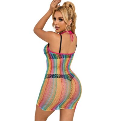 Alternative view of SUBBLIME - 952341 VESTIDO RAINBOW FISHNET TAMANHO ÚNICO