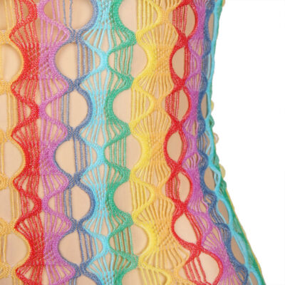 Subblime - 952365 rainbow bare shoulder fishnet vestido tamanho único subblime dresses caliente. Pt