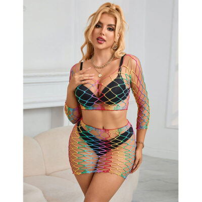 Subblime - 952440 2 peas fishnet conjunto manga comprida arco-íris tamanho único subblime sets caliente. Pt