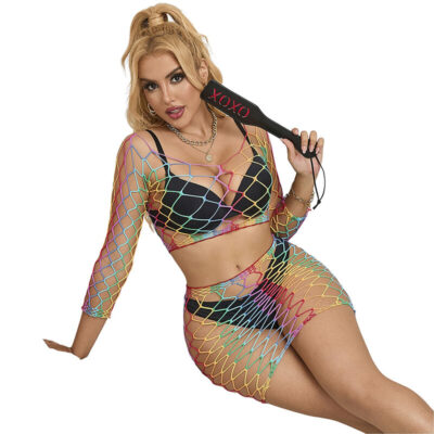 Subblime - 952440 2 peas fishnet conjunto manga comprida arco-íris tamanho único subblime sets caliente. Pt