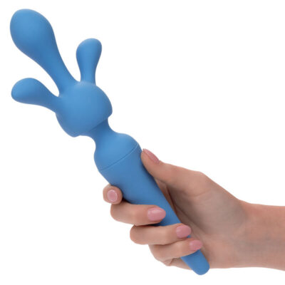Calexotics - couture kit vibrador wand 10 vibrações azul calexotics caliente. Pt