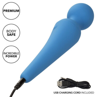 Calexotics - couture kit vibrador wand 10 vibrações azul calexotics caliente. Pt