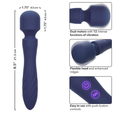Calexotics - charisma mystique massager dual motors 12 funções 20,5 cm x 4,5 cm roxo calexotics caliente. Pt