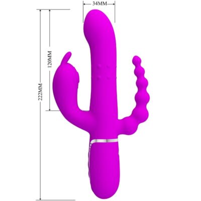 PRETTY LOVE - CAMMY VIBRADOR TRIPLO MULTIFUNCIONAL 4 EM 1 ROSA 15 Pretty love - cammy vibrador triplo multifuncional 4 em 1 rosa pretty love flirtation caliente. Pt
