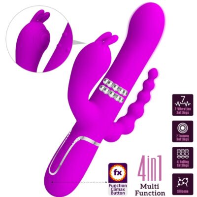 PRETTY LOVE - CAMMY VIBRADOR TRIPLO MULTIFUNCIONAL 4 EM 1 ROSA 18 Pretty love - cammy vibrador triplo multifuncional 4 em 1 rosa pretty love flirtation caliente. Pt