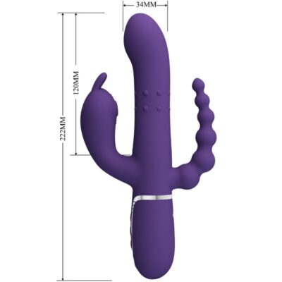 Pretty love - cammy triplo vibrador multifunção 4 em 1 roxo pretty love flirtation caliente. Pt