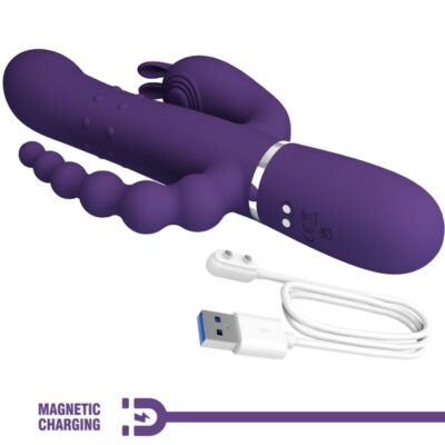 Pretty love - cammy triplo vibrador multifunção 4 em 1 roxo pretty love flirtation caliente. Pt